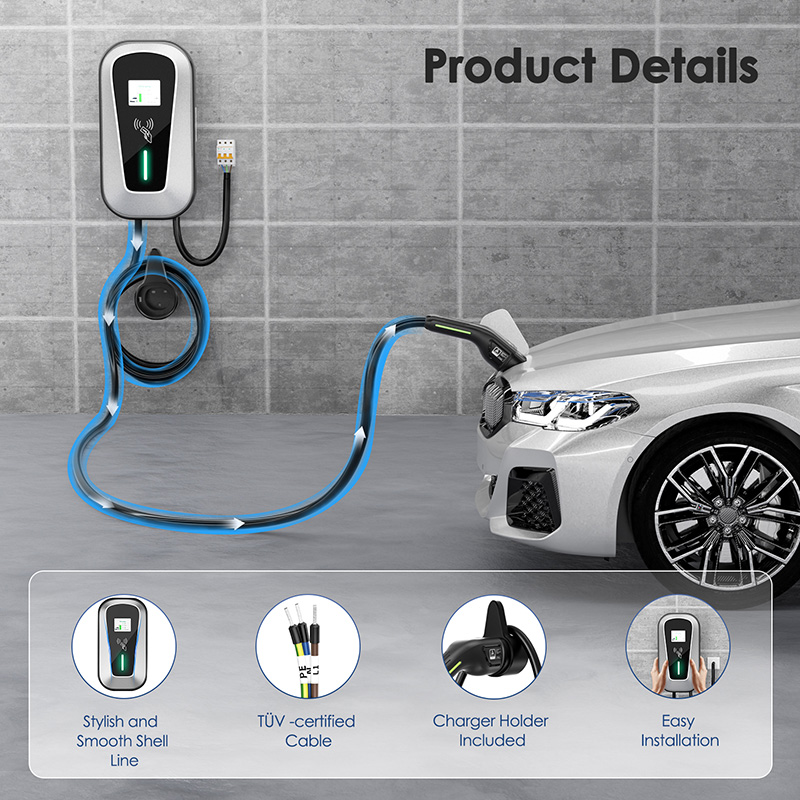 Home Level 2 EV Charger 50A 240V App Wifi Smart Car Charging Station